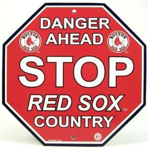  BOSTON RED SOX OFFICIAL LOGO STOP SIGN