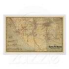 santa fe railroad route map 1888 new mexico 35 x22