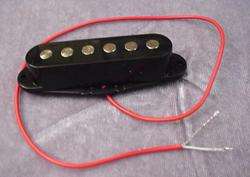 ELECTRIC GUITAR PICKUP with BLACK COVER   LARGER TERMIN  