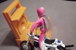   Knievels Girl Derry Daring Stunt Trick Cycle Wind Up DD Pink Jumpsuit