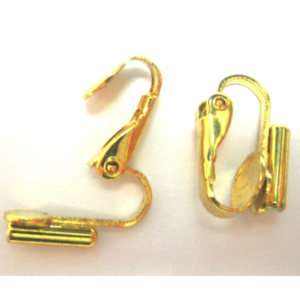 Gold Non Pierced Earring Converter To Clipon Back  