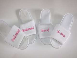 Bride or bridesmaid slippers, wedding, spa. 3 pairs  