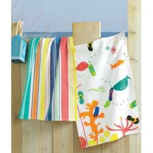  Tag Summer Stripe Dishtowels   Set of 2