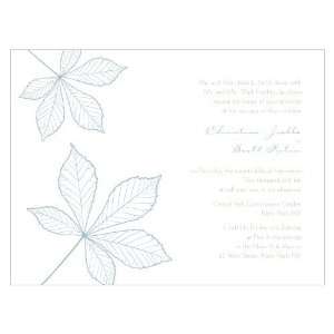  Autumn Leaf Invitation   Powder Blue 