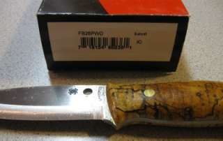 NEW Spyderco FB26PWD Bushcraft Spalted Maple Burl RARE Knife Made with 
