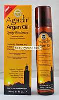 Agadir Argan Oil Spray Treatment 5.1oz, 150ml Plus 2 Free 0.25floz,7 
