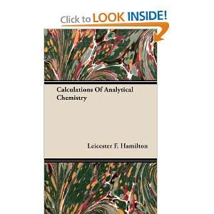  Calculations Of Analytical Chemistry (9781443728799 