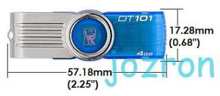 Kingston DT 101 G2 4GB 4G USB Pen Drive Swivel New Blue  