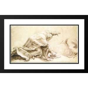 Grunewald, Matthias 40x26 Framed and Double Matted An Apostle from the 