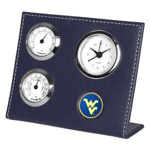 West Virginia Mountaineers Navy Blue Weather Clock Sports 