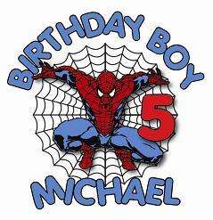 SPIDERMAN Personalized Birthday T Shirt ANY AGE & NAME  