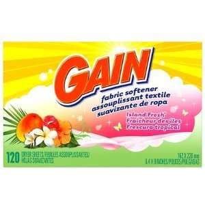 Gain Dryer Sheets Island Fresh 120 count (Pack of 5 