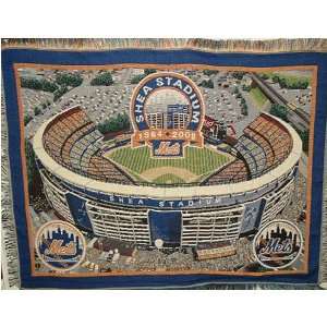  MLB 48x60 Stadium Tapestry   NY Mets   Shea Stadium Final 