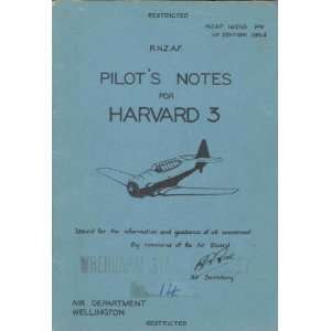  North American Aviation Harvard 3 Aircraft Pilot Notes 
