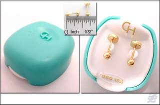 o541   BRAND NEW 18 K SOLID YELLOW GOLD BABY EARRINGS  