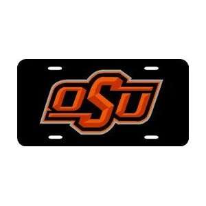  Oklahoma State Cowboys Black Laser Cut License Plate 