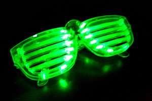 Slotted Shutter LED Flashing Shades Light Up Glasses  