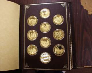 Medallic History of Mankind, Goldplated Silver, Binders  