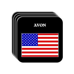  US Flag   Avon, Connecticut (CT) Set of 4 Mini Mousepad 