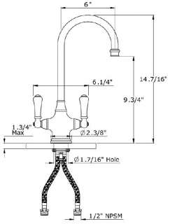BRAND NEW   ROHL Perrin & Rowe Bar / Kitchen Faucet   U.4711 PN