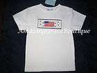   Fete Boys Girls smocked T tee shirt 3T AMERICAN FLAG USA 4th of July