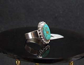 Persian Turquoise. Beautiful Stone, Sterling. Size 8 3/4  