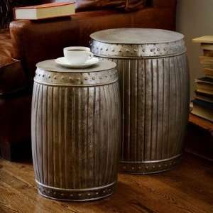 Fluted Round Barrel in Natural (Set of 2)