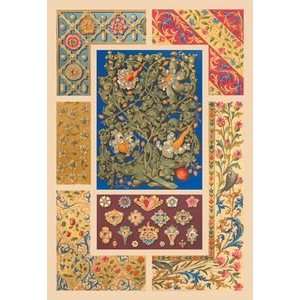  Medieval Design with Flowers   Paper Poster (18.75 x 28.5 