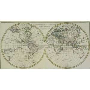  Antique Map of Modern World, 1780