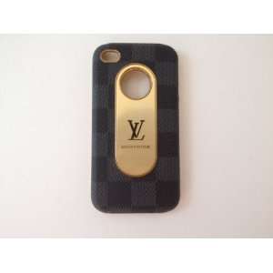  LV Style Black and Gray Damier iphone 4 and 4S case Cell 