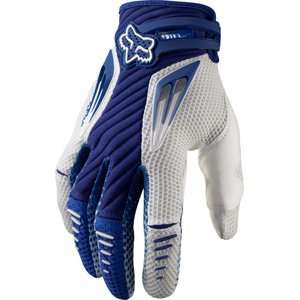  Fox Racing Platinum Gloves Blue/White Automotive
