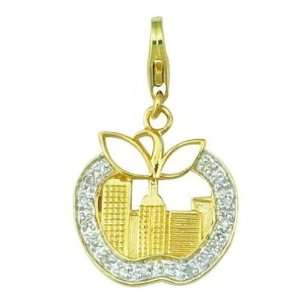   New York City in Apple Spring Ring Charm Arts, Crafts & Sewing