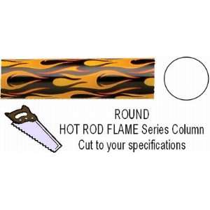 Round Hot Rod Flame Column   Cut to Length