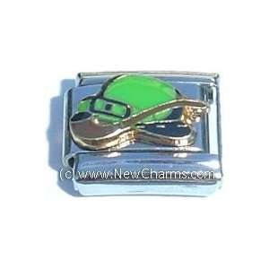  Lucky Green Hat And Pipe Italian Charm Bracelet Jewelry 