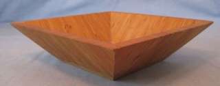 Wood Wooden Square Decorative Bowl Trapezoid Brown  
