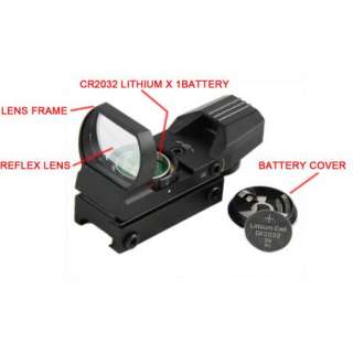 Holographic 4 Type Reticle Red Green Dot Sight for 20mm Picatinny 