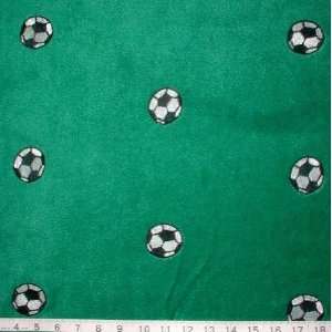   Fleece Soccer Green Fabric By The Yard Arts, Crafts & Sewing