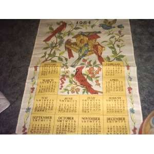  1984 Cloth Calendar Birds and Birdhouse UNKNOWN Books