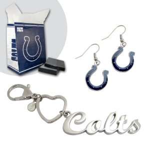  Pro Specialties Indianapolis Colts Keychain and Earring 