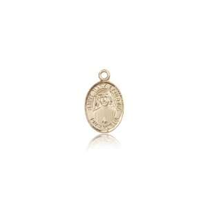  14kt Gold St. Saint Maria Faustina Medal 1/2 x 1/4 Inches 