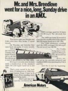 1968 AMC   AMX   CRAIG BREEDLOVE   SUNDAY DRIVE AD  
