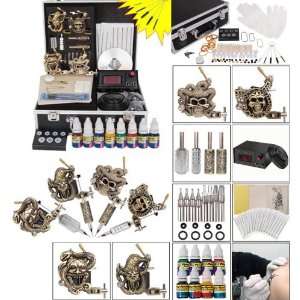   Crowned LCD 4 Guns Tattoo Machine Kit