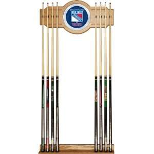  New York Rangers Pool Cue Rack With Mirror Sports 