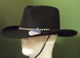 STETSON BLACK FOOT CRUSHABLE WOOL WESTERN HAT 795177123842  