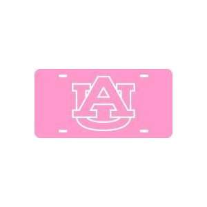  License Plate   AU INTERLOCK PINK/SILVER Sports 