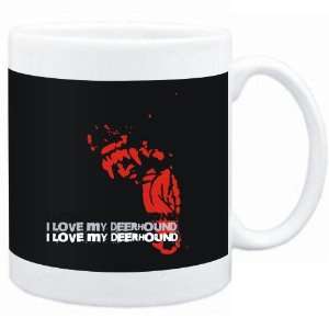  Mug Black  I love my Deerhound  Dogs