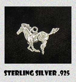 Sterling Silver MUSTANG (Horse) Charm  