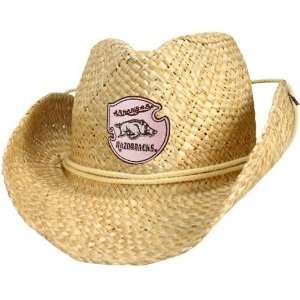 Arkansas Razorbacks Straw Cowgirl Hat 