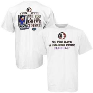  Florida State Seminoles (FSU) White Degree T shirt Sports 