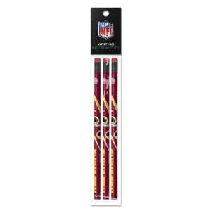   Redskins 3 Pack Wood Pencil in Clear Bag with Header   NFL (12005 